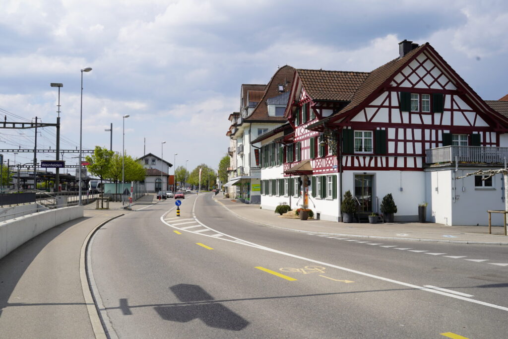 Bahnhofstrasse Weinfelden Gasthof Eisenbahn Verkehr