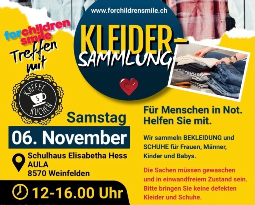 Kleidersammlung - Für Menschen in Not