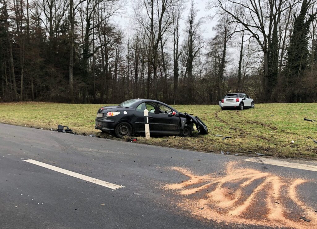 Beim Unfall wurden zwei Personen verletzt. (Bild: Kapo TG)