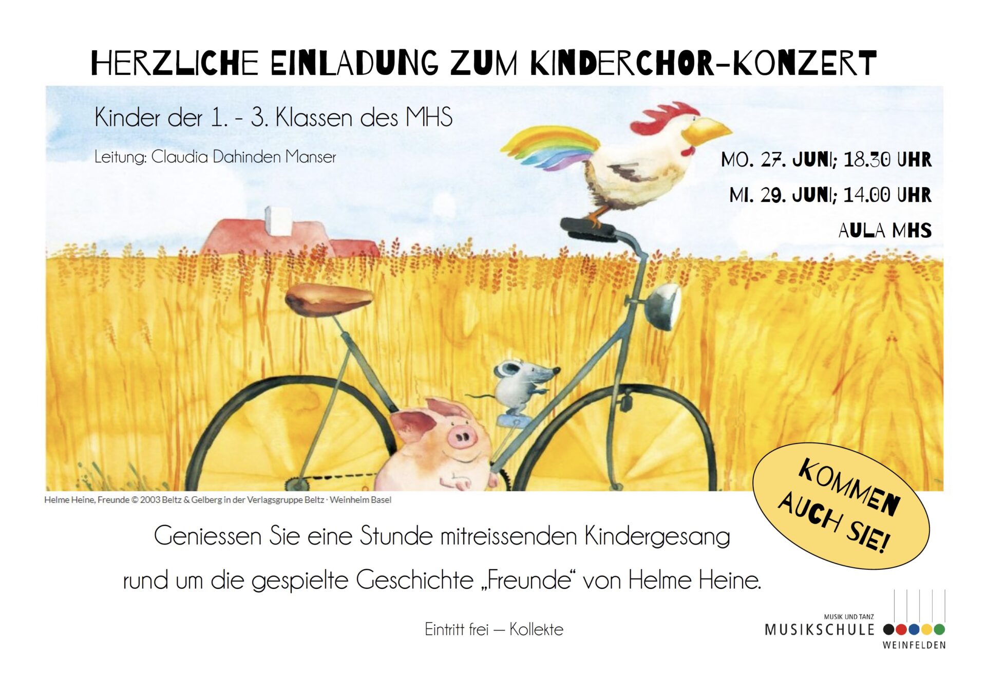 kinderchor konzert musikschule Weinfelden 2022 wyfelder