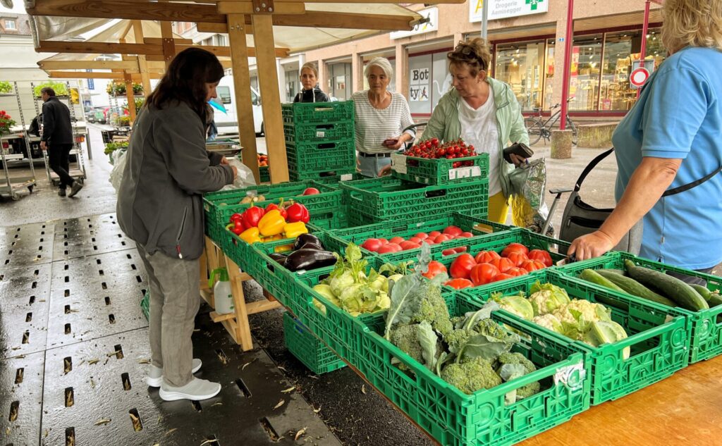 wochenmarkt weinfelden juli 2022