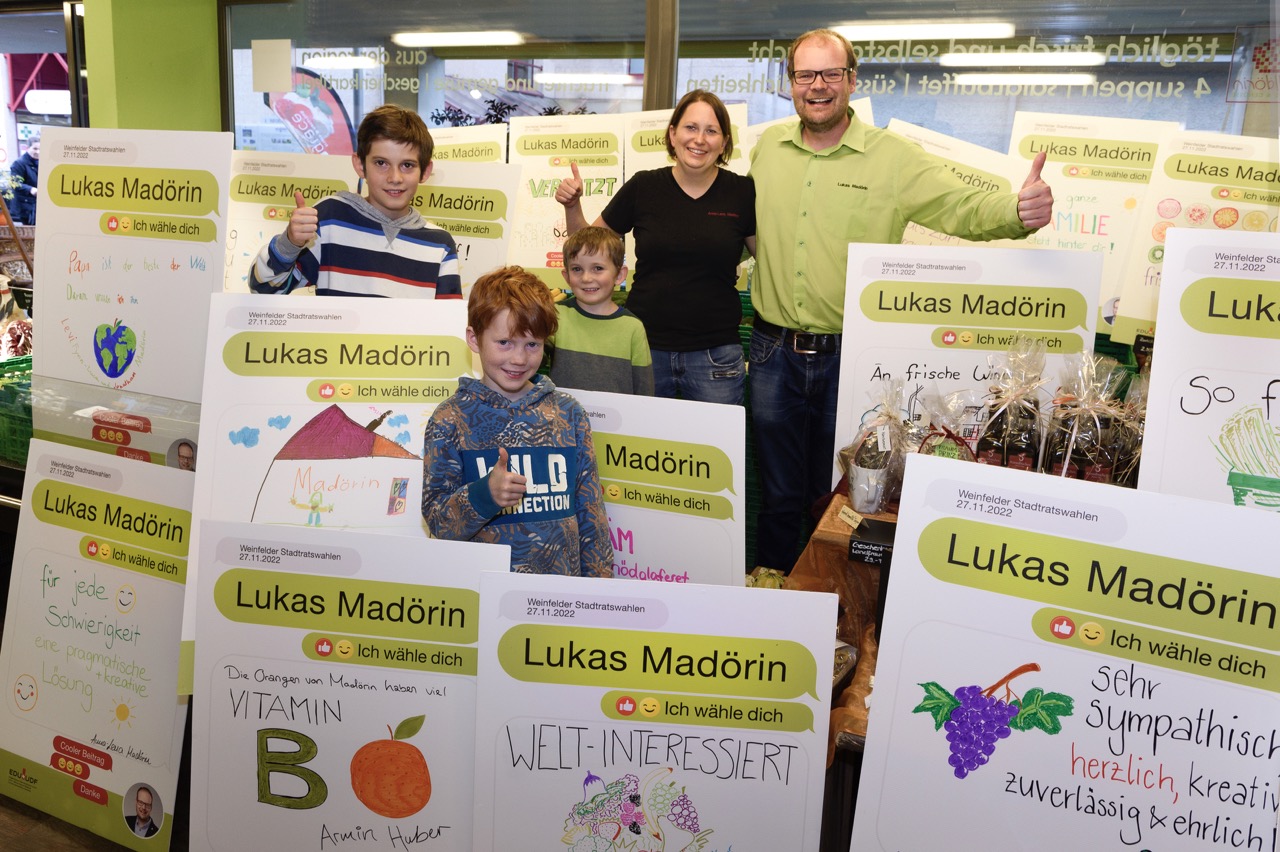 Lukas Madörin Wahlplakate wahlen 2022 stadtrat weinfelden wyfelder