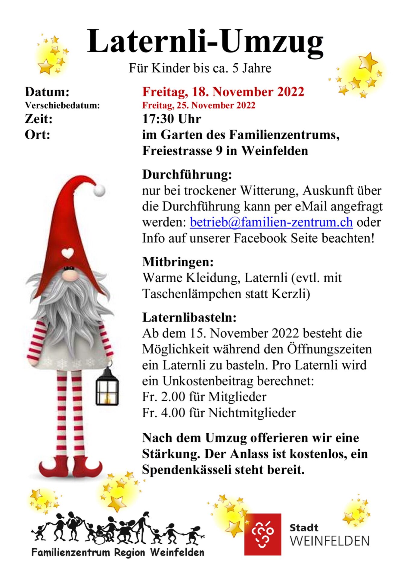 Laternenbasteln und Laternenumzug