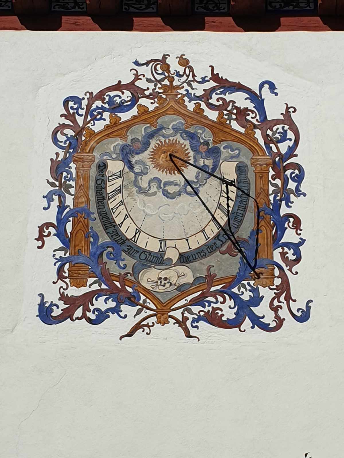 Sonnenuhr-1926-Leibacher-Fassade-Schwärzi-Weinfelden-Wyfelder