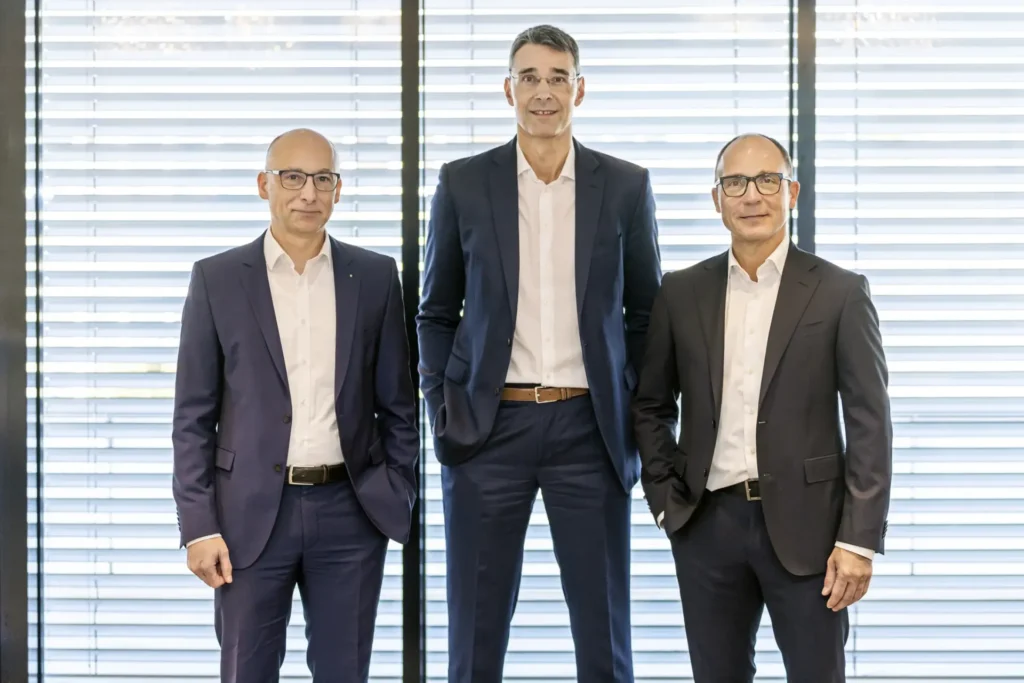 Präsentieren den Jahresabschluss 2022 der Thurgauer Kantonalbank- Finanzchef Hanspeter Hutter, Bankpräsident Roman Brunner und GL-Vorsitzender Thomas Koller