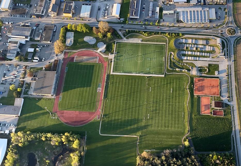 luftaufnahme güttingersreuti weinfelden wyfelder luftaufnahme sportplatz wyfelder