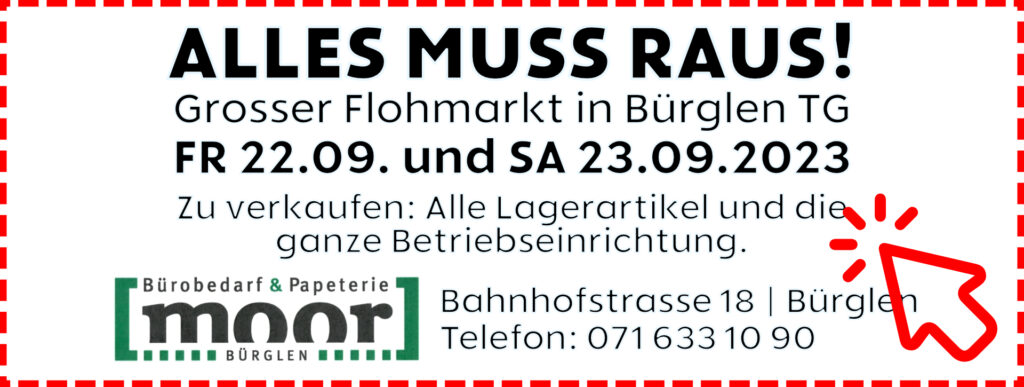 moor buerobedarf buerglen tg flohmarkt 2023 alles muss raus wyfelder