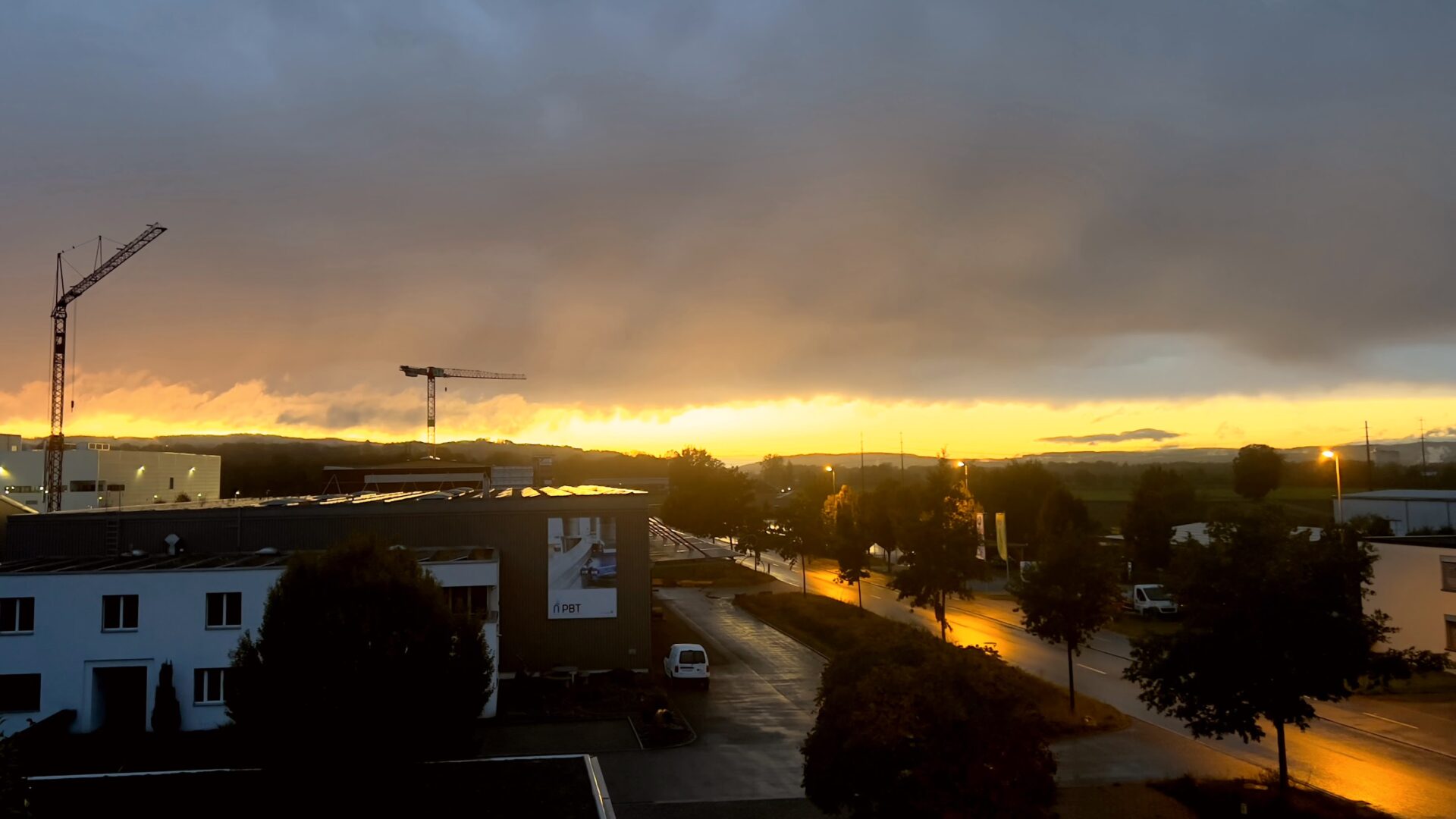 sonne im westen der stadt weinfelden am 20. Oktober 2023 wyfelder lokal informiert