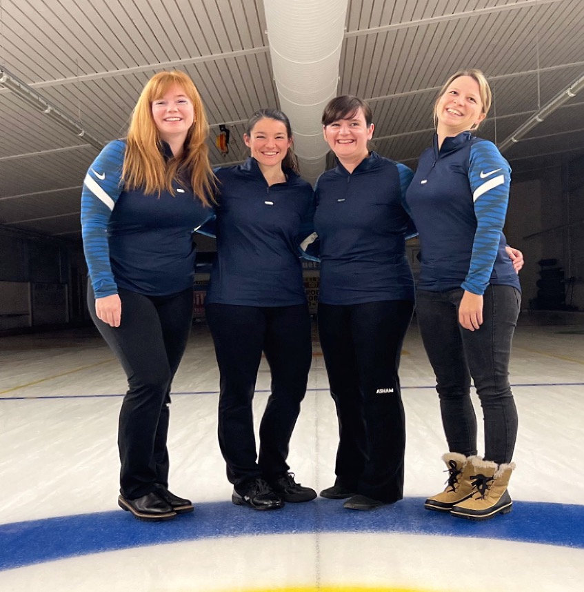 Team VTbosshard:Ledergerber- von links Lou Bastin, Nadja Grunder, Claudia Bachmann und Nina Ledergerber (Skip) nicht auf dem Bild aber im Team Bianca Pfenninger, Chantal Schmid und Karin Giger