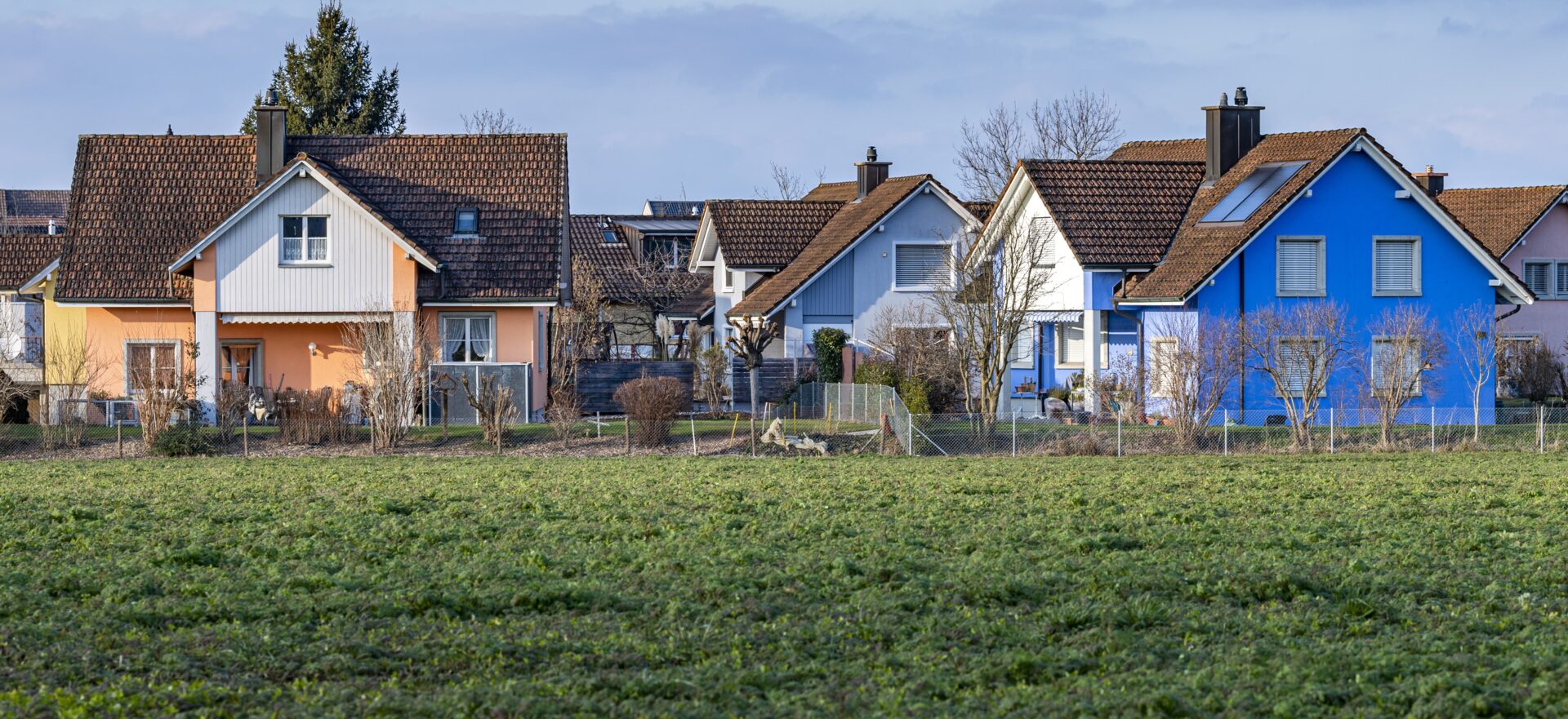 GüttingenTG - Einfamilienhäuser in einem Quartier in Güttingen.