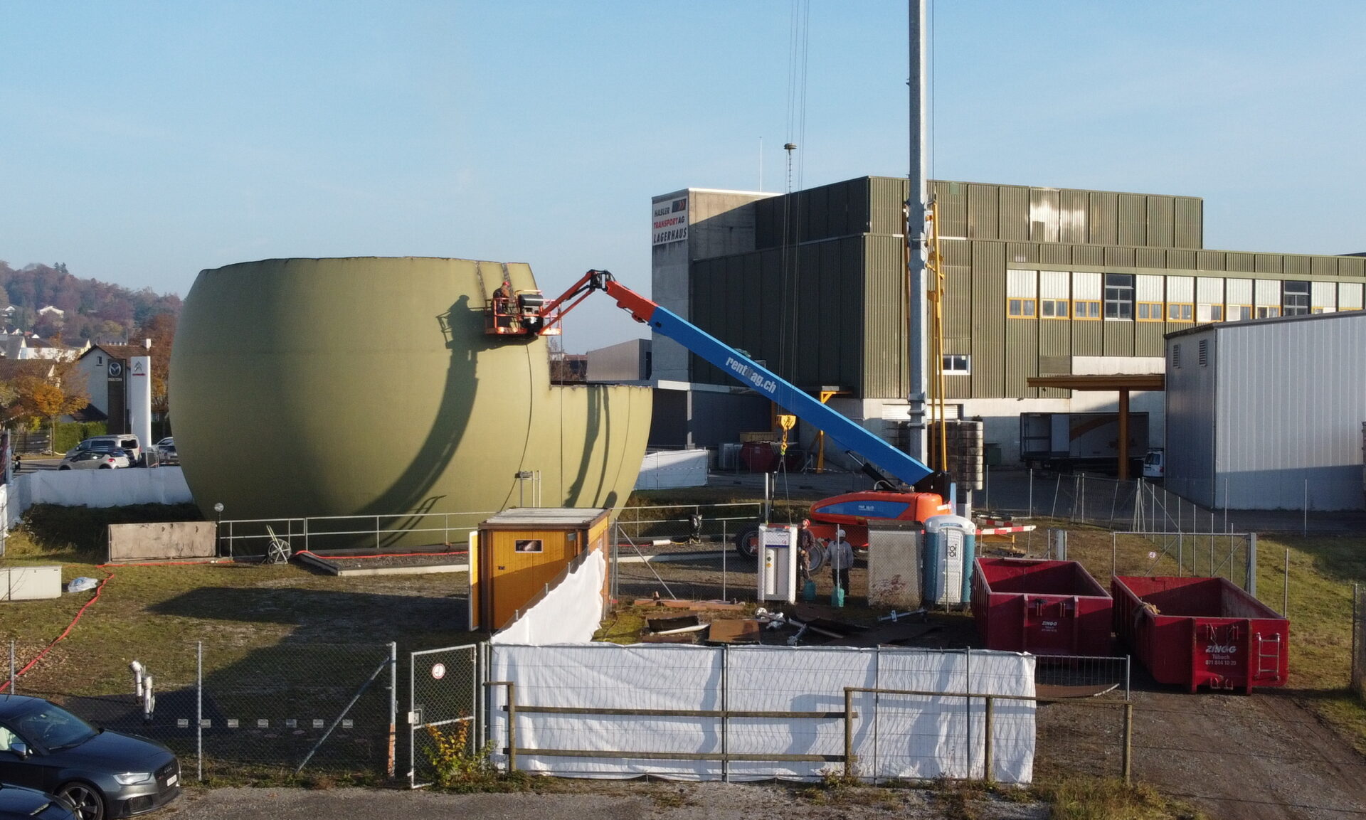 Der einst als Schandfleck umstrittene Erdgasspeicher, abgebrochen 2021.