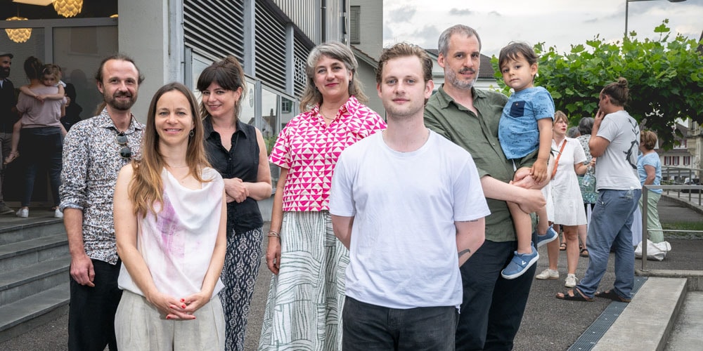 V.l.n.r. Ruedi Tobler, Tabea Steiner (im Vordergrund), Sarah Hugentobler, Isabelle Krieg, Bennett Smith (im Vordergrund) und Johannes Keller
