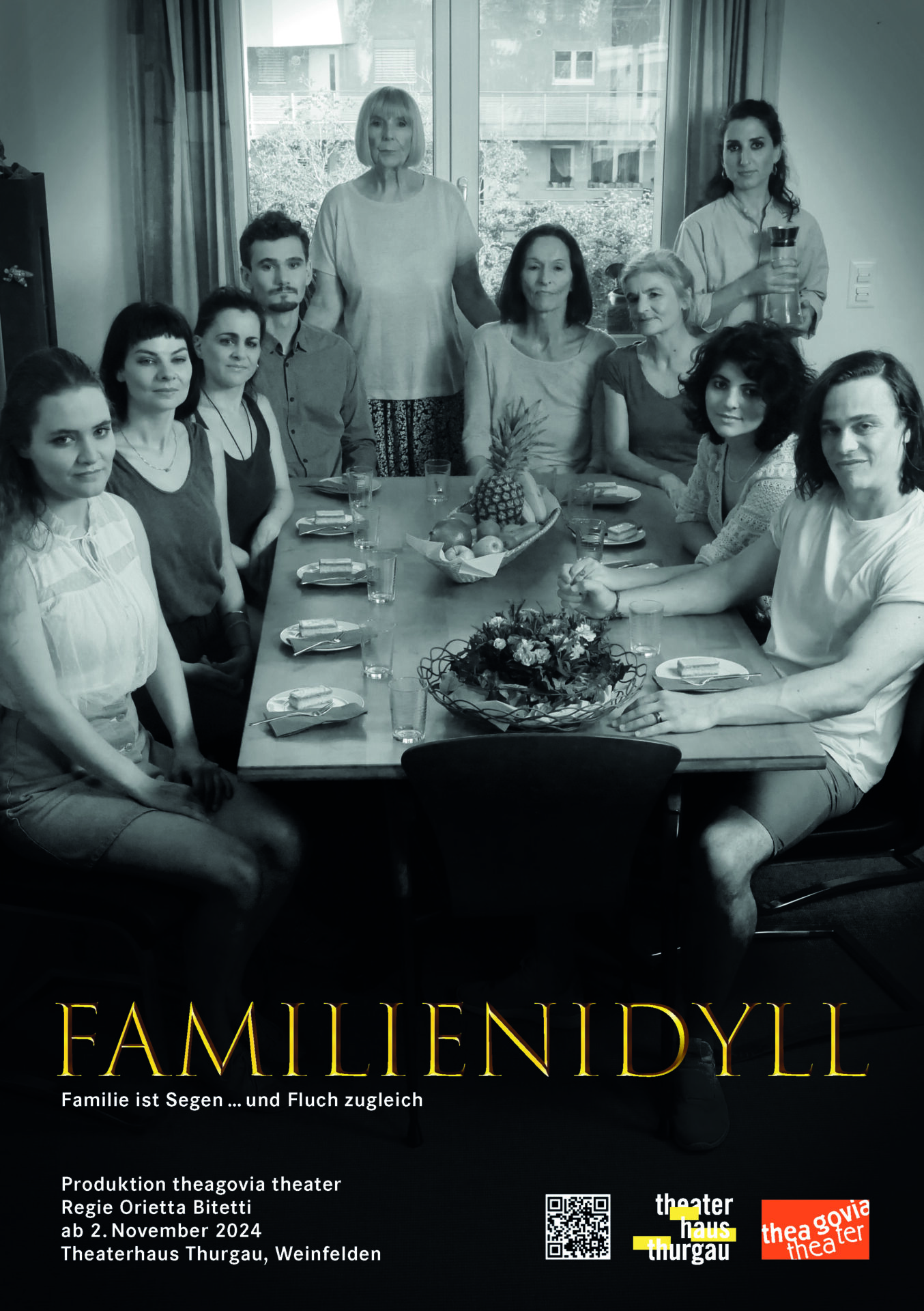 Theagovia Theater - Die neue Produktion heisst "Familienidyll" - Premiere ist am 2. November Theaterhaus Thurgau Weinfelden WYFELDER – lokal informiert