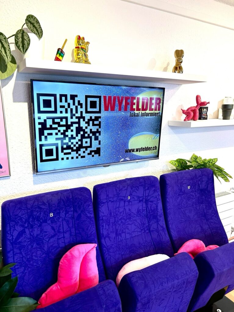Werbemöglichkeit in der Waffelbar in Weinfelden