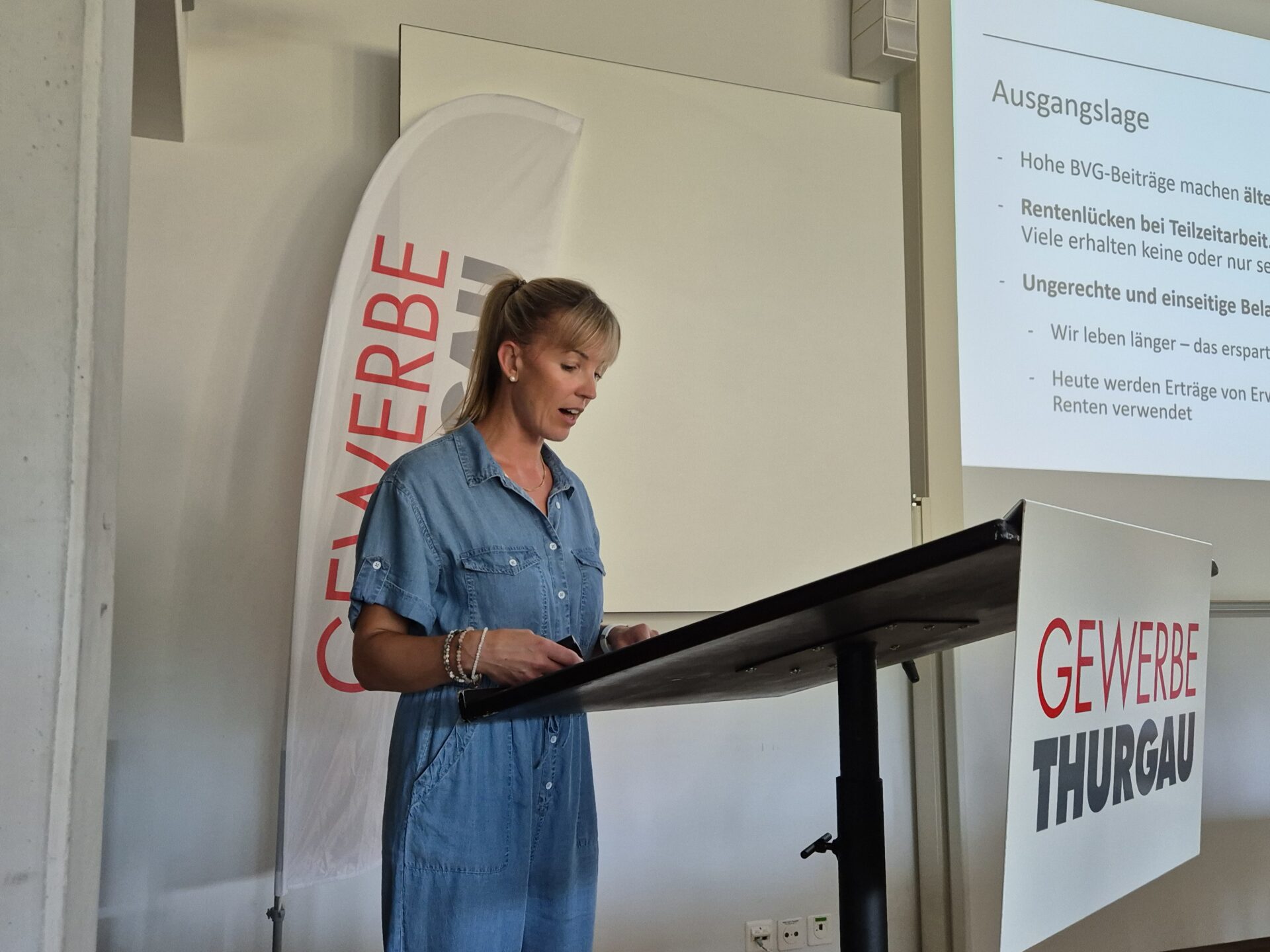 NR Diana Gutjahr (SVP), Vizepräsidentin TGV, vertritt die Ja-Parole für die BVG-Reform