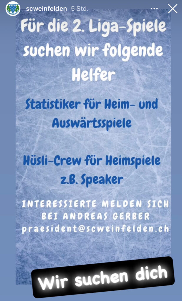 SC Weinfelden sucht engagierte Helfer für 2. Liga-Spiele WYFELDER – lokal informiert