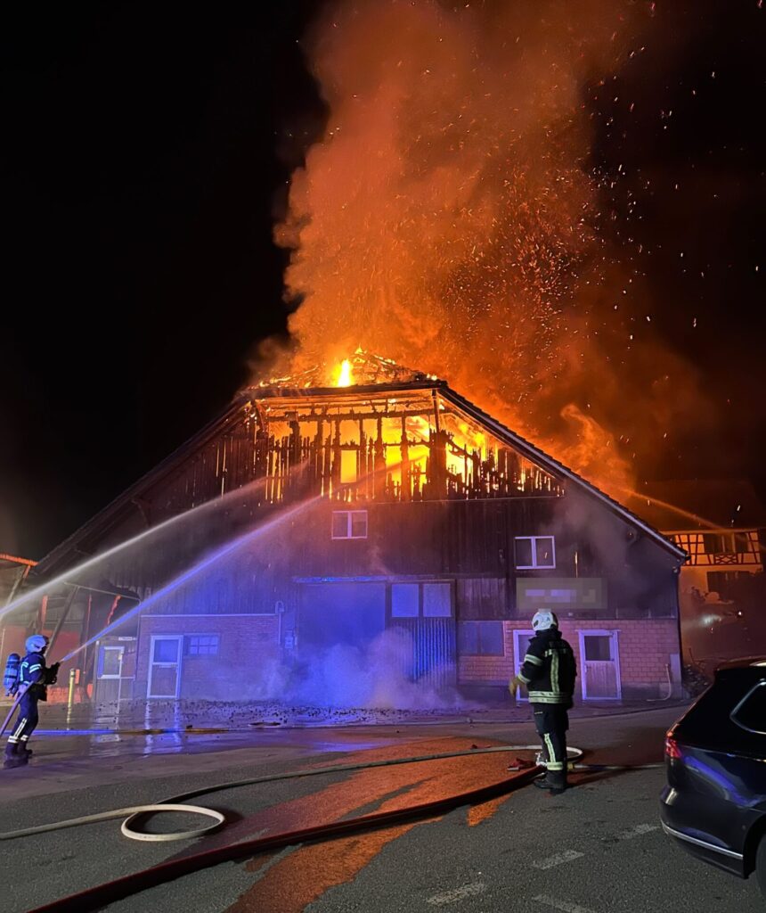 Der Sachschaden beträgt mehrere hunderttausend Franken. (Bild: Kantonspolizei Thurgau)