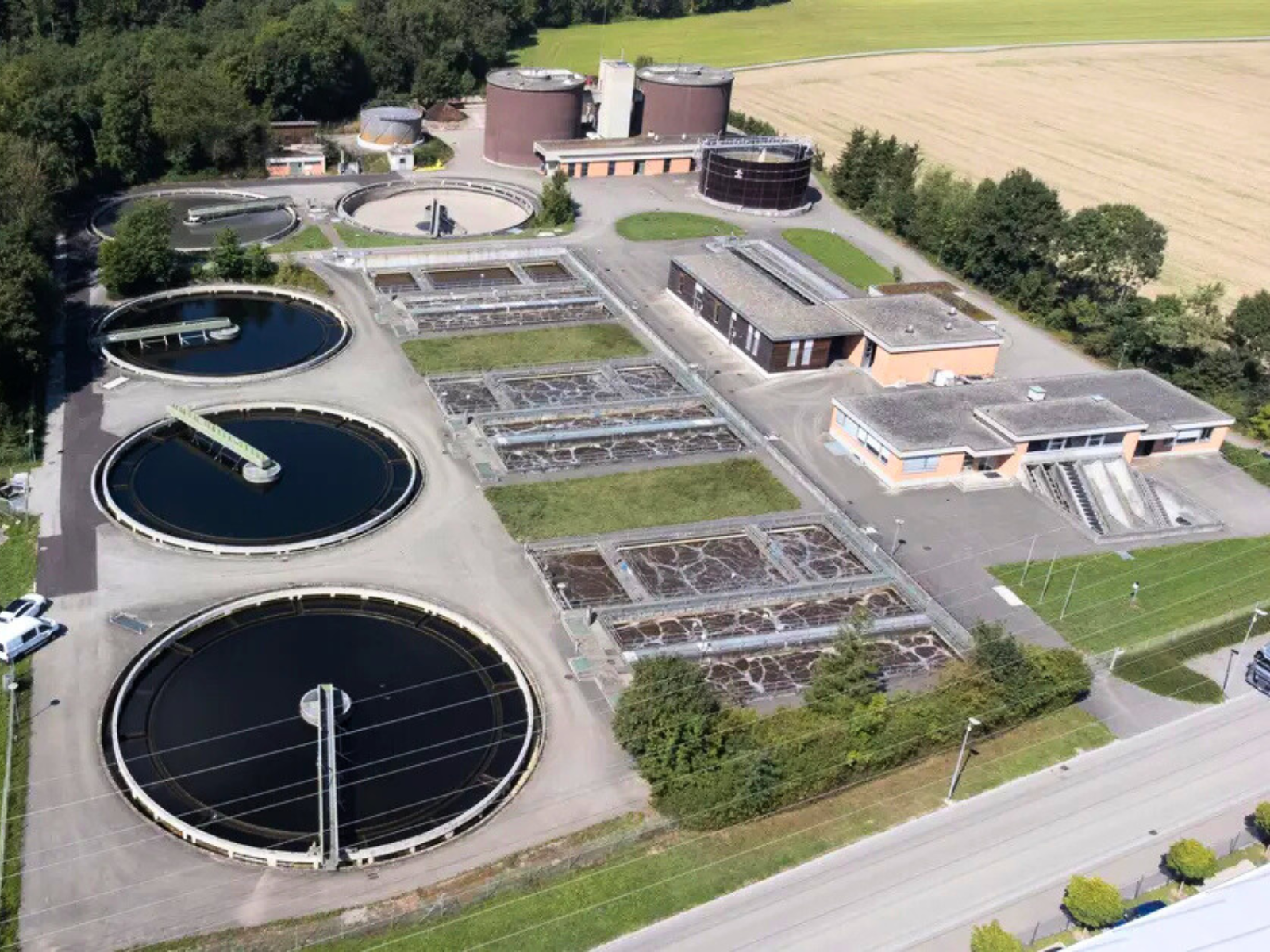Blick auf die Kläranlage ARA Zelgli in Weinfelden. (Bild: Stadt Weinfelden)