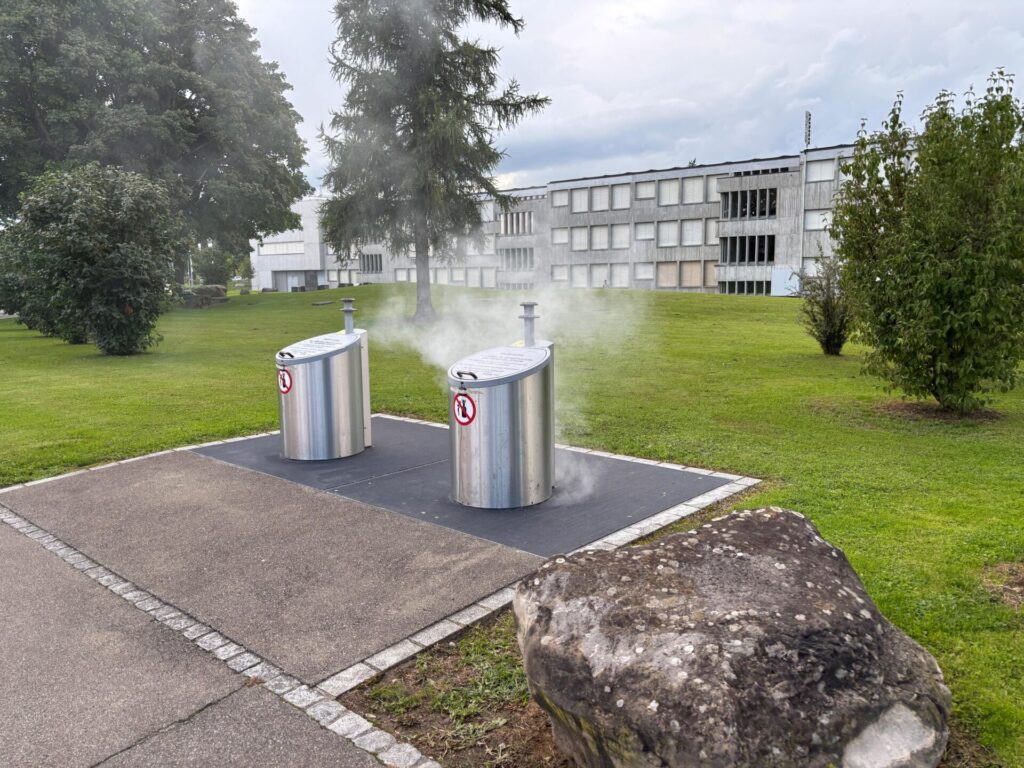 Die Feuerwehren mussten am 1. August dreimal wegen Bränden in Unterflurcontainern (hier Arbon) und einem Abfalleimer ausrücken.