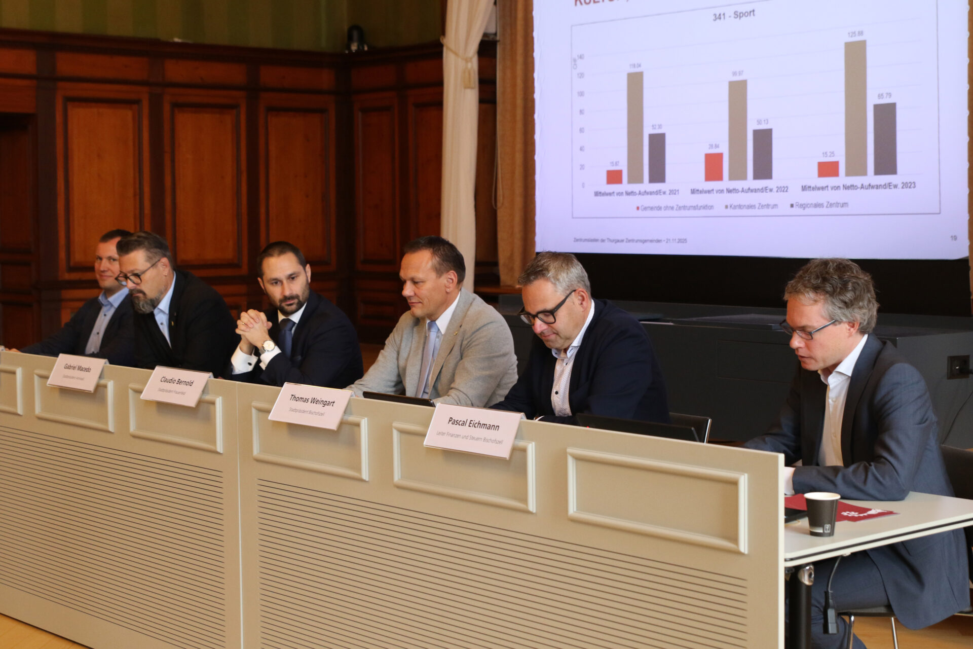 Präsentieren Lösungsvorschläge vor den Medien: Vertretende der kantonalen und regionalen Zentren des Thurgaus. (Bild: zVg)